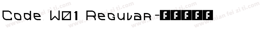 Code W01 Regular字体转换